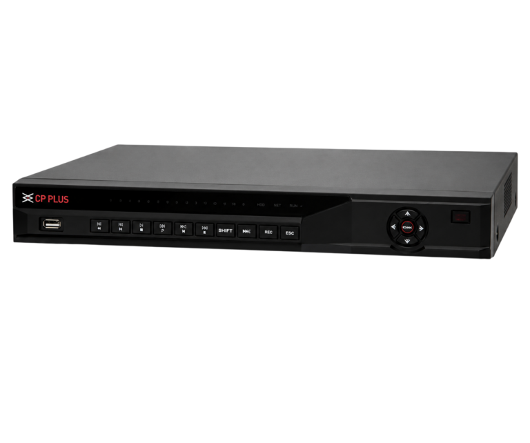 Front angled view of CP PLUS CP-UNR-4K4162-V3