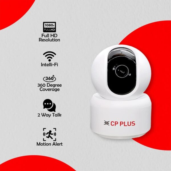 CP Plus CP-E48Q | 4MP Wi-Fi PT Indoor Camera | Pan/Tilt & 15m Night Vision | Works with Google Home | H.265 Compression - Image 3