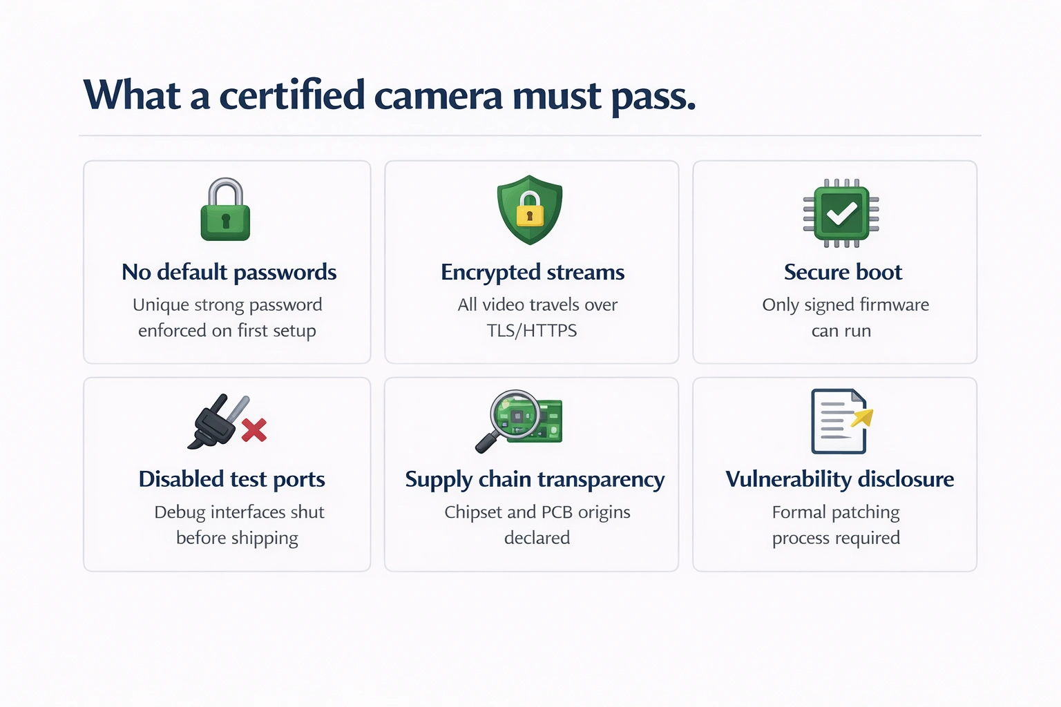 Six cybersecurity requirements every IP camera must pass under BIS ER-01