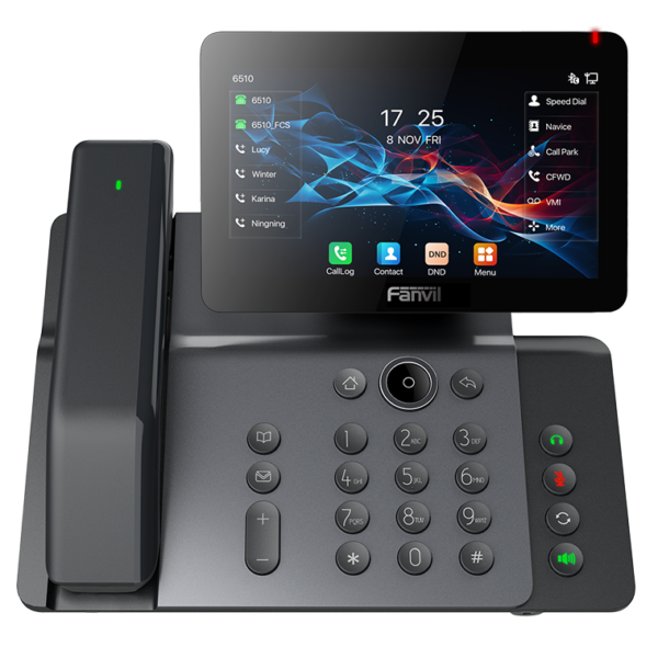 Fanvil V66 Pro | Prime Business Phone with 7″ Adjustable Touch Screen & Bluetooth Wireless Handset | 20 SIP Lines & 6‑Way Conference | Wi‑Fi 6 & Bluetooth 5.4 | H.264 1080p Video | Up to 116 DSS Keys | Antibacterial Protection
