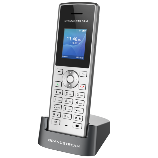 Grandstream WP810 | Basic Cordless Wi‑Fi IP Phone | Dual‑Band 802.11ac | 6‑Hour Talk Time | HD Voice & Push‑to‑Talk | 2 SIP Lines