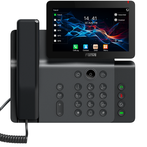 Fanvil V66 | Prime Business Phone with 7″ Adjustable Touch Screen | 20 SIP Lines & 6‑Way Conference | Wi‑Fi 6 & Bluetooth 5.4 | H.264 1080p Video | Up to 116 DSS Keys | Antibacterial Protection - Image 2