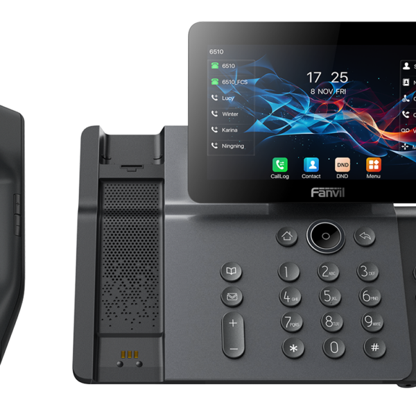Fanvil V66 Pro | Prime Business Phone with 7″ Adjustable Touch Screen & Bluetooth Wireless Handset | 20 SIP Lines & 6‑Way Conference | Wi‑Fi 6 & Bluetooth 5.4 | H.264 1080p Video | Up to 116 DSS Keys | Antibacterial Protection - Image 2