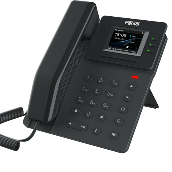 Fanvil V60P | Basic Level IP Phone with 4 SIP Lines & 6‑Way Conference | 2.4″ Color Screen | HD Voice & PoE | EHS Support - Image 2