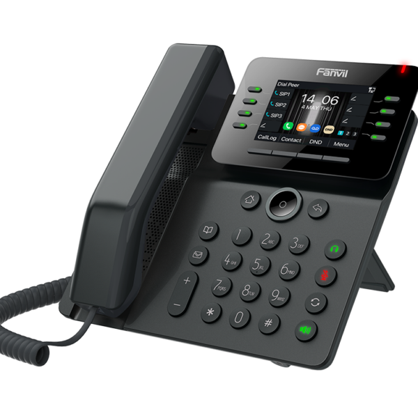 Fanvil V63 | Prime Business IP Phone with 2.8″ Color Screen | 6 SIP Lines & 6‑Way Conference | Dual Gigabit PoE | USB & Expansion Ready - Image 3