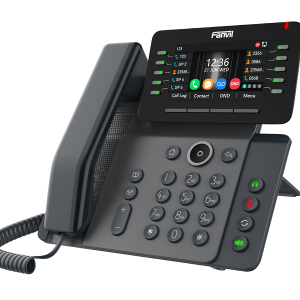 Fanvil V65 | Prime Business Phone with 4.3″ Adjustable Screen | 20 SIP Lines & 6‑Way Conference | Built‑in Wi‑Fi & Bluetooth 4.2 | H.264 Video Calls | Up to 45 DSS Keys | Antibacterial Protection - Image 3
