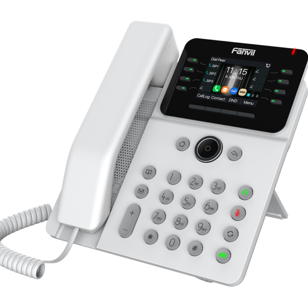 Fanvil V62G White | Prime Business Phone with 12 SIP Lines | 2.8″ Color Screen | Dual Gigabit PoE | 6‑Way Conference | HD Voice - Image 3