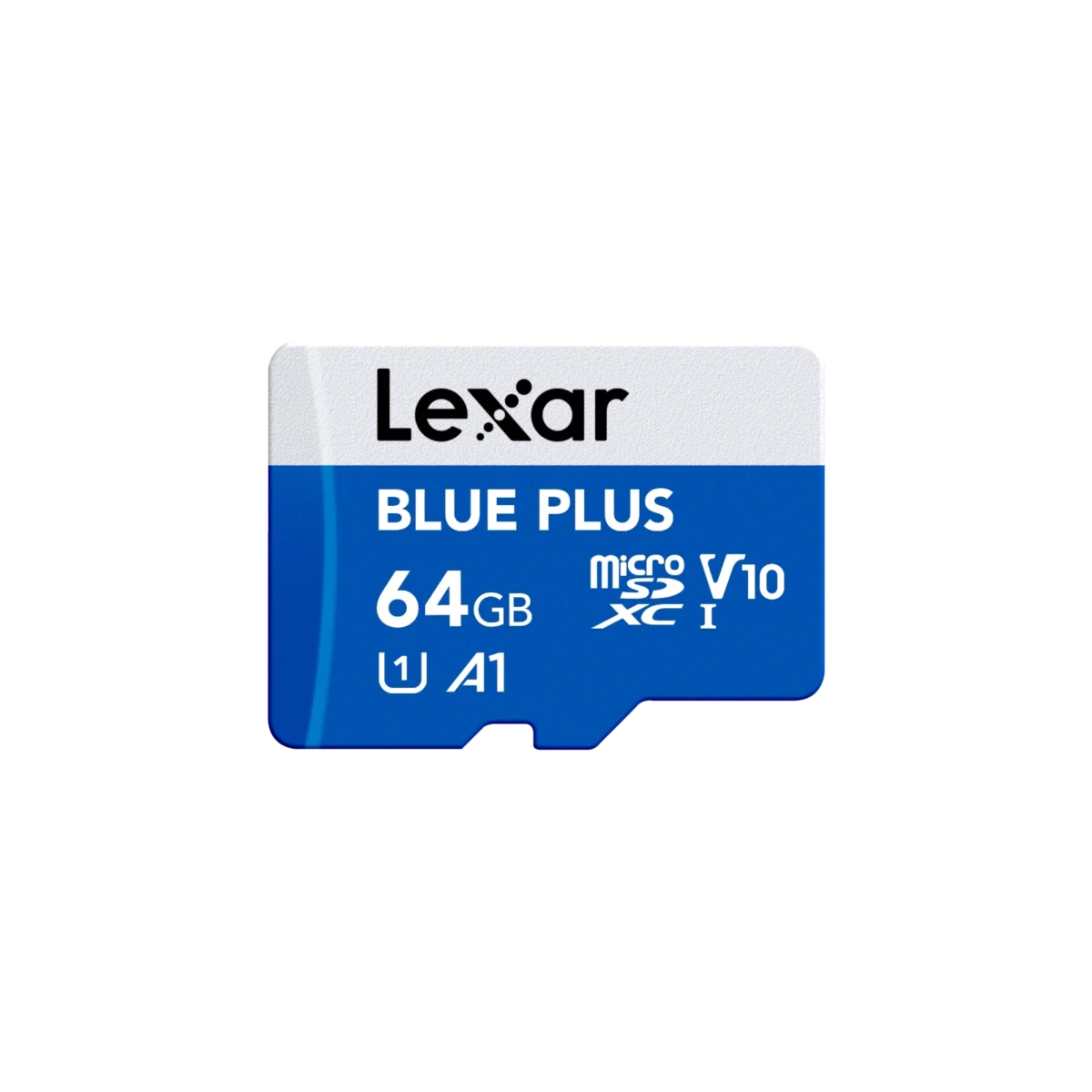 Lexar 64GB BLUE PLUS MicroSDHC™/microSDXC™ UHS-I Card | C10 A2 V30 U3 ...
