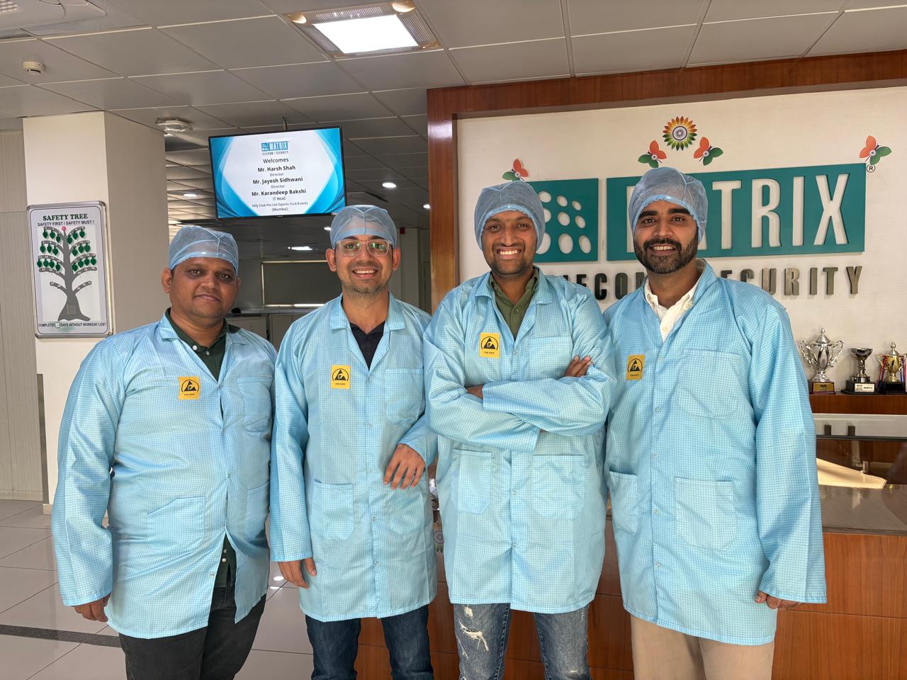 FGTech founder meets Matrix Comsec's officals at their Gujarat office and factory