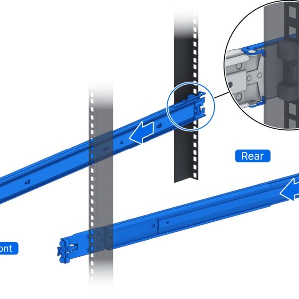 Synology Rail Kit RKM114 | Fixed Rail Mount Kit for 1U RackStation NAS - Image 3