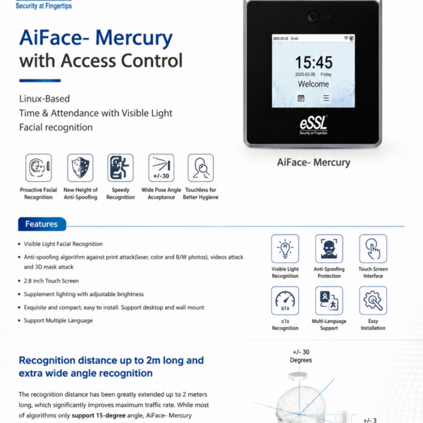 eSSL AiFace- Mercury Access