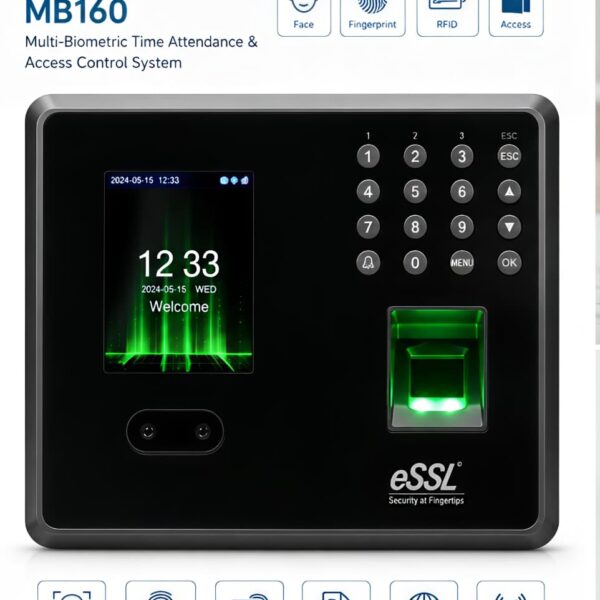 eSSL MB160 + 4G Multi-Biometric Time Attendance & Access Control System | 1 Year Limited Warranty