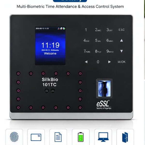 eSSL SilkBio-101TC + Battery