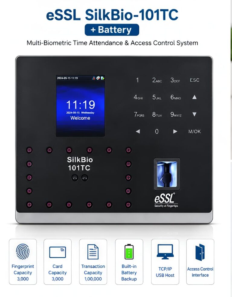 eSSL SilkBio-101TC + Battery