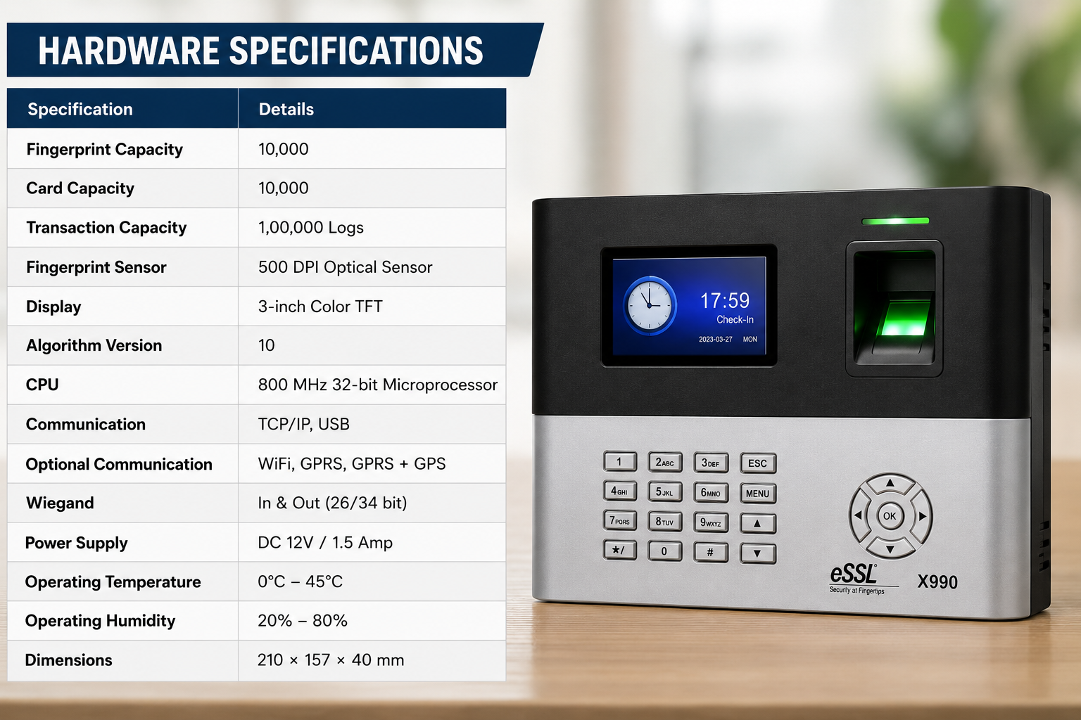 eSSL X990