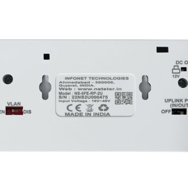 NETSTAR NS-8FE-RP-2U 8-Port Reverse PoE Switch | 2 PoE Out Ports | Intelligent Power Management | Powered via PoE Injector (18-48VDC) | Port Isolation | Ideal for ISP Deployments - Image 2