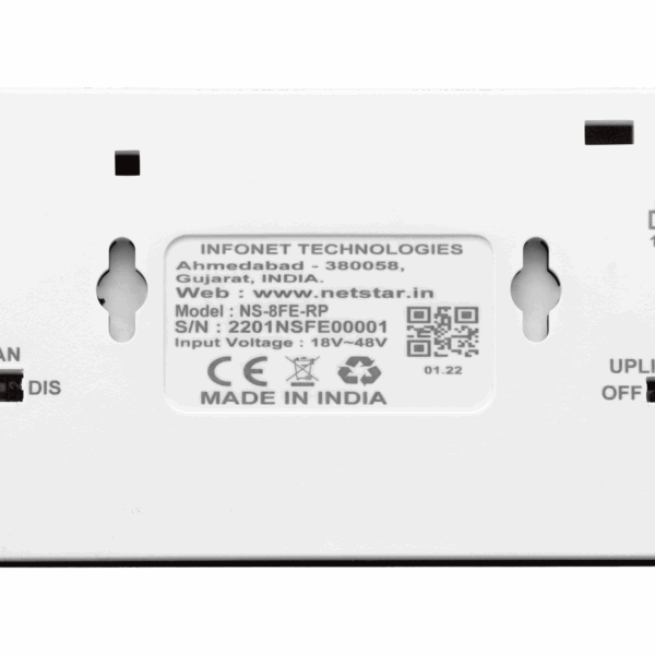 NETSTAR NS-8FE-RP 8-Port Reverse PoE Switch | Intelligent Power Management | Powered via PoE Injector (18-48VDC) | Port Isolation | Plug-and-Play | Ideal for ISP Deployments - Image 2