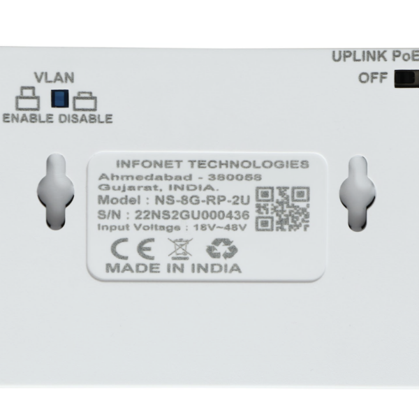 NETSTAR NS-8G-RP-2U 8-Port Gigabit Reverse PoE Switch | 2 PoE Out Ports | Intelligent Power Management | Powered via PoE Injector (18-48VDC) | Port Isolation | Ideal for ISP Deployments - Image 2
