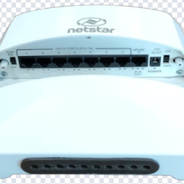 NETSTAR NS-8G-RP-OD Gigabit Outdoor Reverse PoE Switch | 7 PoE In + 1 PoE Out | Intelligent Power Management | 18-48VDC | Surge & Over Voltage Protection | Ideal for WISP Deployments - Image 2
