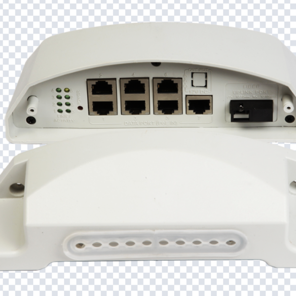 NETSTAR NS-RP071F-15T-OD Outdoor Reverse PoE Switch with Fiber Uplink | 7 PoE In + SC Fiber Port | 1550nm Tx / 1310nm Rx | Built-in Media Converter | 24VDC - Image 2