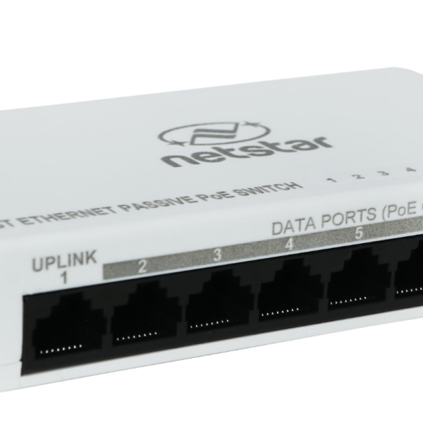 NETSTAR NS-8FE-P24 8-Port 24V Passive PoE Switch | 7 PoE Out Ports + 1 Uplink | 24VDC | Ideal for Wireless CPEs & APs | Extended Cabling Distance - Image 2