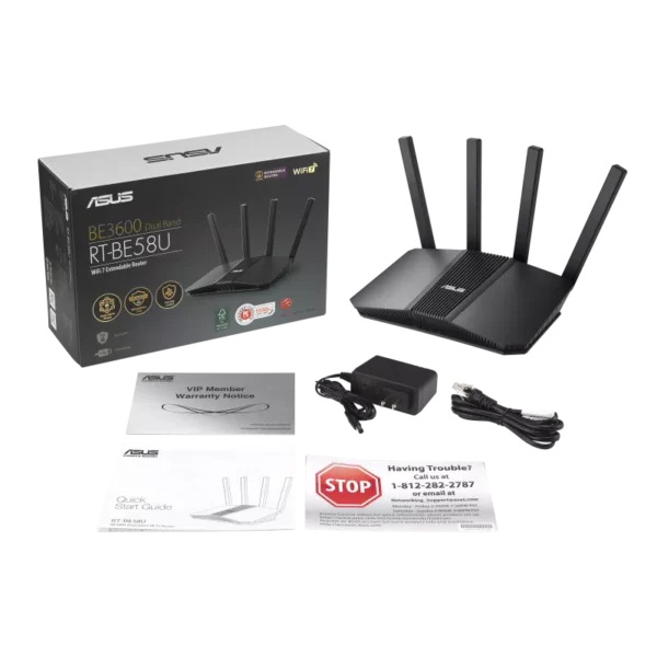 ASUS RT-BE58U | Dual-Band WiFi 7 Smart Router | 3600 Mbps | 2.5G Port | AiMesh | AiProtection Pro | Sustainable Design - Image 5
