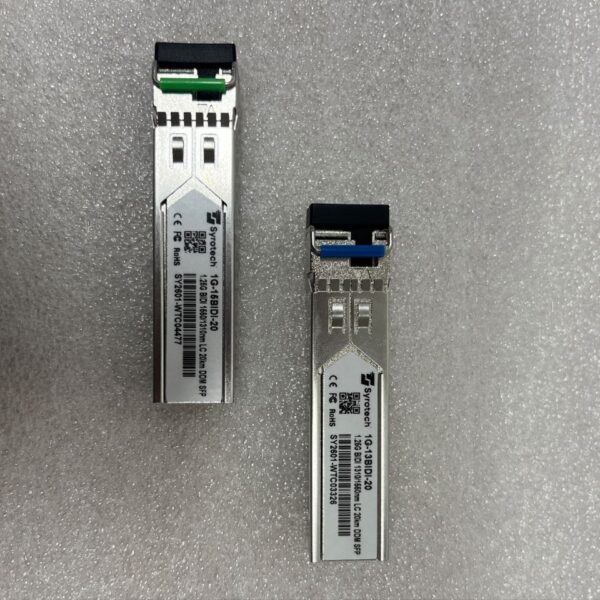 Syrotech 1G-13BIDI-20-1G-15BIDI-20 | 1.25G BiDi SFP Transceiver Pair | 20km over Single-Strand Fiber | LC Connector | DDM Support | CE/FCC/RoHS - Image 2