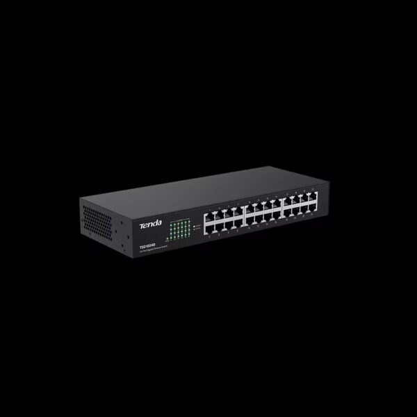 Tenda TEG1024D 24-Port Gigabit Switch | 48Gbps Switching Capacity | 6kV Lightning Protection | Metal Housing | Rack/Wall/Desktop Mountable | Fanless - Image 3