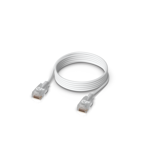 Ubiquiti Etherlighting Patch Cable 1M | 10G Ethernet Cable | Translucent Boot for LED Effects | Ultra-Thin White Patch Cord - Image 3