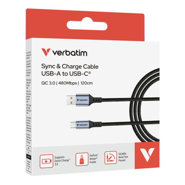 Verbatim Sync & Charge USB-A to USB-C