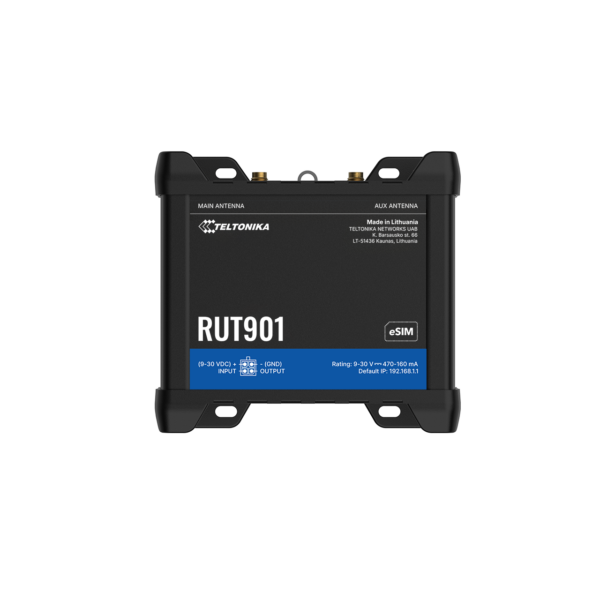 Teltonika RUT901 | Industrial 4G LTE Cellular Router with Dual SIM | 4x Ethernet Ports | Wi-Fi | WAN Failover | Remote Management - Image 4