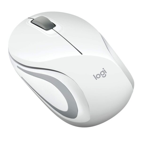 Logitech M187 Mini Wireless Mouse - White | Pocket-Ready Mini Design | Advanced 2.4GHz | 1000 DPI | 6-Month Battery | USB Nano Receiver - Image 3