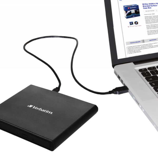 Verbatim External Slimline CD/DVD Writer