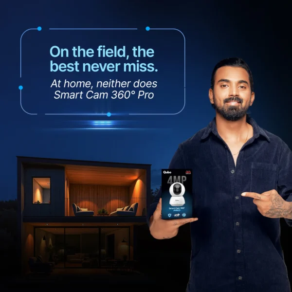 Qubo Smart Camera 360° Pro | 4MP | Color Night Vision | AI Person Detection | Pan-Tilt-Zoom | 1TB Support - Image 3