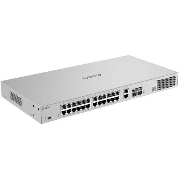 Lysora LCS-24GS-P 24-Port Cloud Managed PoE Switch with 26× Gigabit RJ45 Ports, 2× 1GE SFP Ports and 370W PoE Budget - Image 3