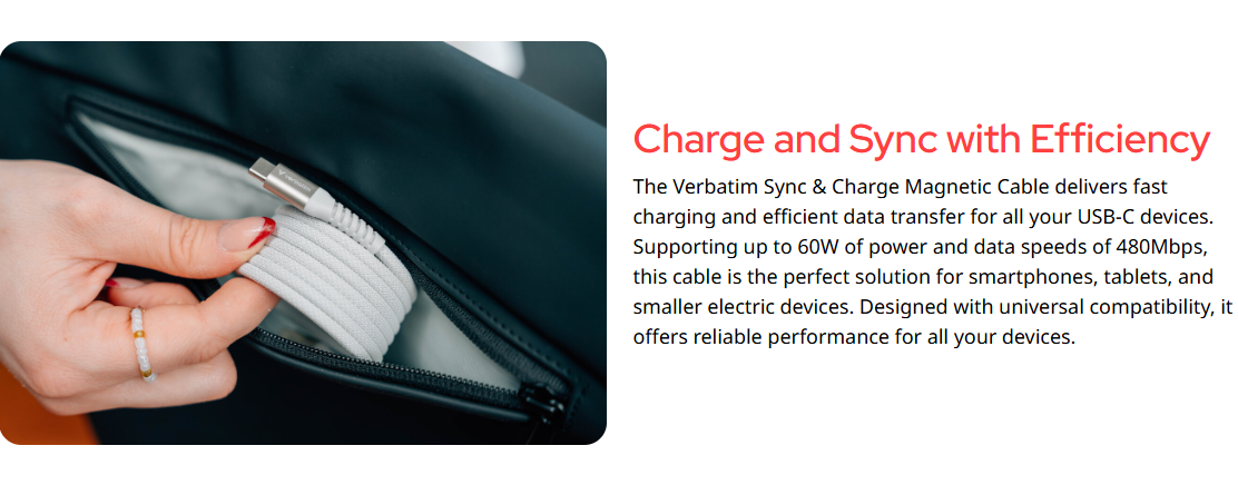 Verbatim Sync & Charge Magnetic USB-C