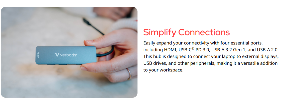 Verbatim USB-C Essentials Multiport Hub 