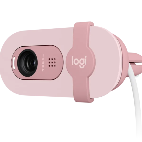 Logitech Brio 100 Webcam - Rose | Full HD 1080p | Privacy Shutter | USB-A Plug-and-Play - Image 4