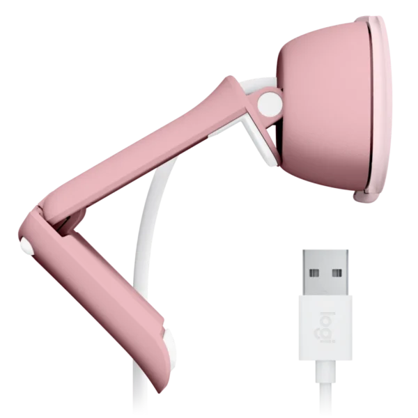 Logitech Brio 100 Webcam - Rose | Full HD 1080p | Privacy Shutter | USB-A Plug-and-Play - Image 6