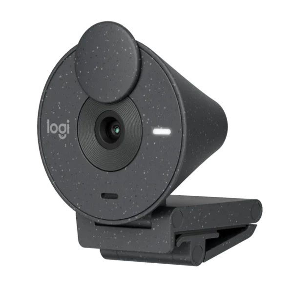 Logitech Brio 300 Webcam-Graphite | 1080p HD Video | USB-C | Noise-Reducing Mic | Privacy Shutter | RightLight 2 | Sustainable Design - Image 3