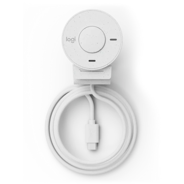 Logitech Brio 300 Webcam - Offwhite | 1080p HD Video | USB-C | Noise-Reducing Mic | Privacy Shutter | RightLight 2 | Sustainable Design - Image 6