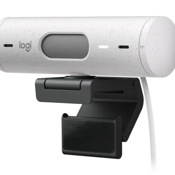 Logitech Brio 500-Off-White | 1080p HD | 4MP Sensor | RightLight 4 with HDR | Dual Stereo Mics | USB-C | Privacy Shutter | FSC-Certified Packaging - Image 2