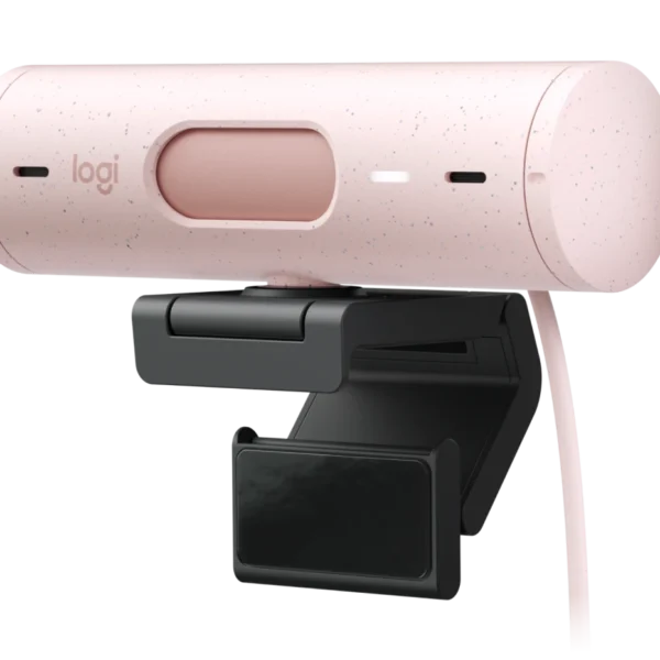 Logitech Brio 500-Rose | 1080p HD | 4MP Sensor | RightLight 4 with HDR | Dual Stereo Mics | USB-C | Privacy Shutter | FSC-Certified Packaging - Image 2