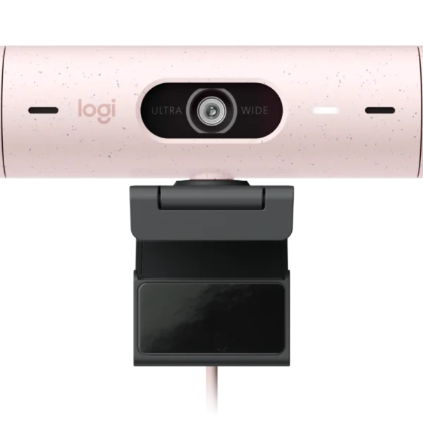 Logitech Brio 500-Rose | 1080p HD | 4MP Sensor | RightLight 4 with HDR | Dual Stereo Mics | USB-C | Privacy Shutter | FSC-Certified Packaging - Image 3