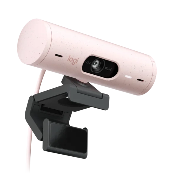 Logitech Brio 500-Rose | 1080p HD | 4MP Sensor | RightLight 4 with HDR | Dual Stereo Mics | USB-C | Privacy Shutter | FSC-Certified Packaging - Image 4