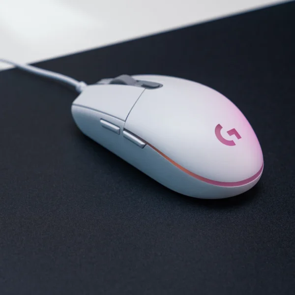 Logitech G203-White | LIGHTSYNC RGB | 8,000 DPI Sensor | 6 Programmable Buttons | Classic Design - Image 2