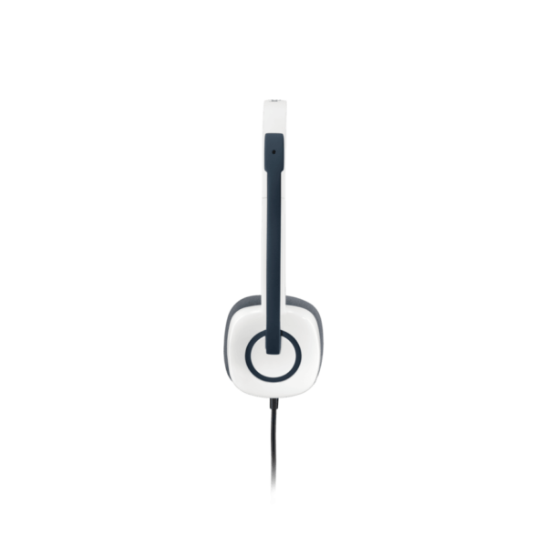 Logitech H150 White | Dual 3.5mm Plugs | In-Line Controls | Lightweight 80g | Adjustable Headband - Image 3