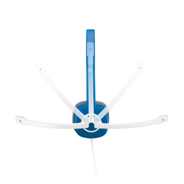 Logitech H150 - Blue | Dual 3.5mm Plugs | In-Line Controls | Lightweight 80g | Adjustable Headband - Image 4