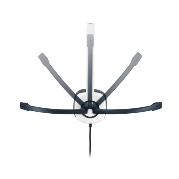 Logitech H150 White | Dual 3.5mm Plugs | In-Line Controls | Lightweight 80g | Adjustable Headband - Image 4