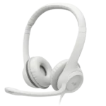 Logitech H390 - Off White | Noise-Canceling Mic | Enhanced Digital Audio | In-Line Controls | Plug-and-Play USB